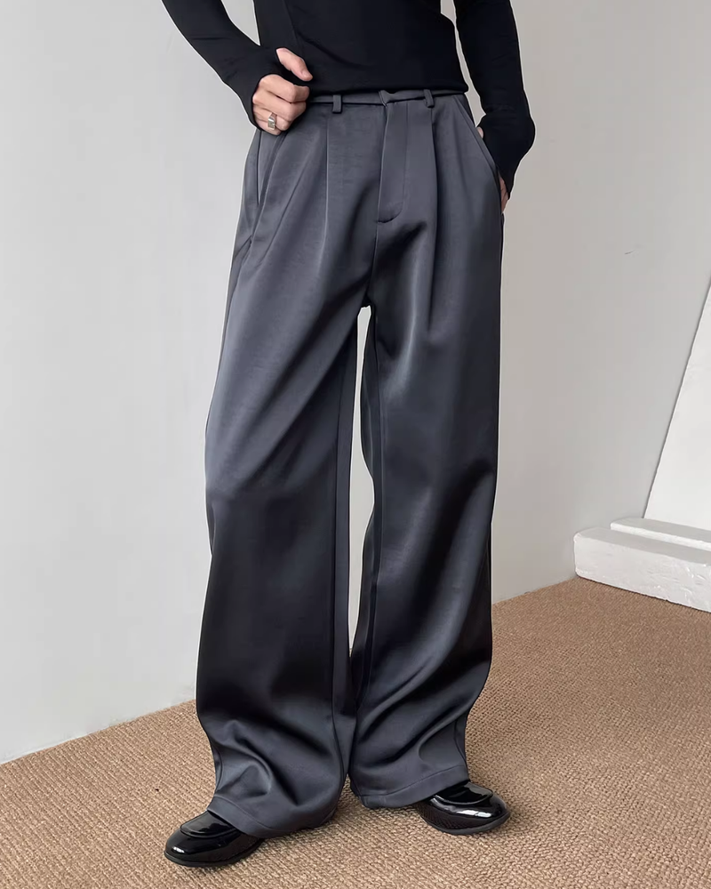 【12.3新作】サテンルーズモードパンツ mf3600