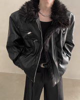 【1.19新作】レザーバックルデザインモードジャケット mf3642