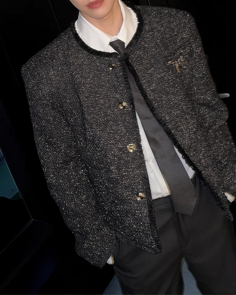 【10.31新作】シャインツイードモードジャケット mf3570