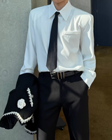 【2.2新作】コリアンシルエットネクタイシャツ mf3656