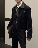 【2.23新作】ジップアップレレザーショートジャケット mf3672