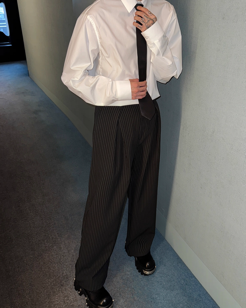 【11.7新作】ストライプルーズコリアンスラックス mf3578