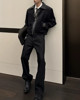 【2.23新作】ジップアップレレザーショートジャケット mf3672