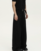 Double-breasted high-waisted pants mf3625