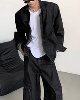 【10.20新作】モードルーズデニムジャケット mf3553