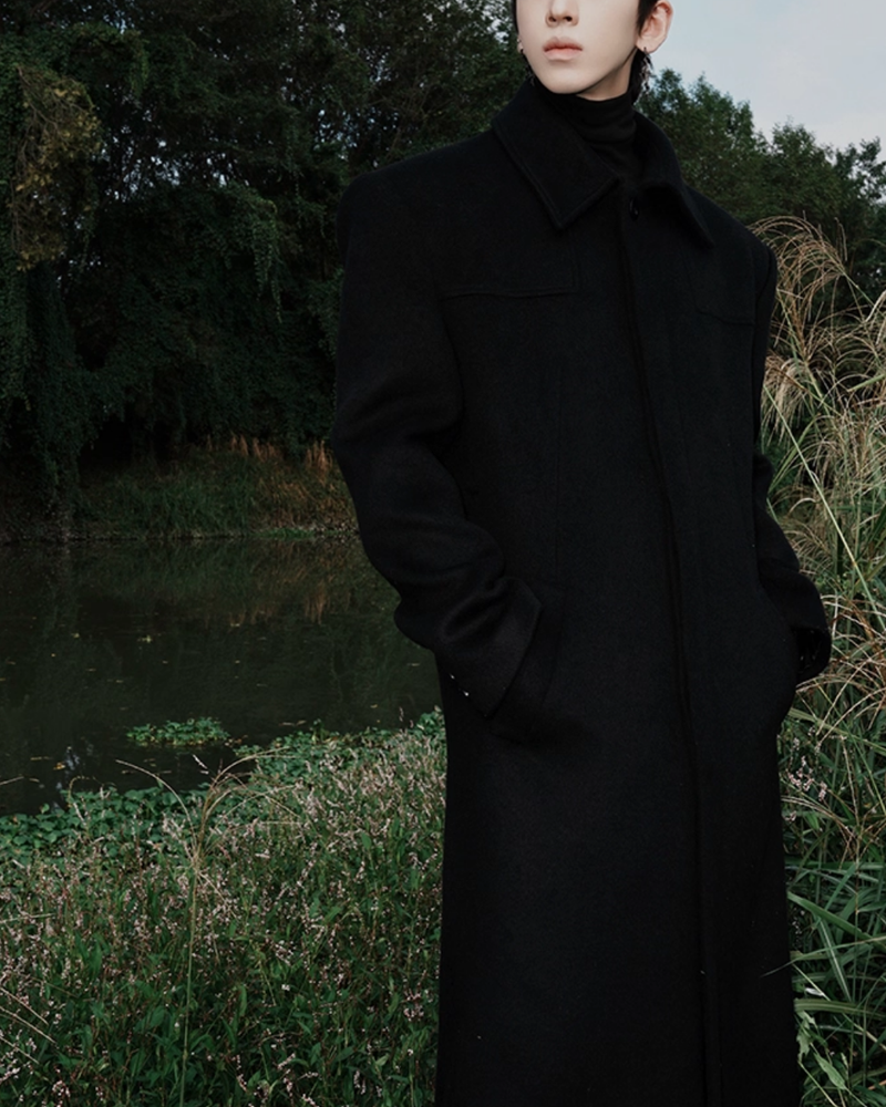 【11.21新作】ウール50%モードロングコート mf3590