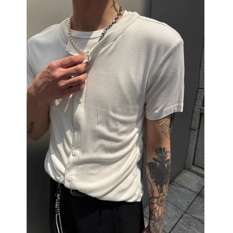 MODEFREAKの【6.25新作】カーディガンデザインレイヤードTシャツ mf3406の画像