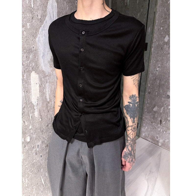 MODEFREAKの【6.25新作】カーディガンデザインレイヤードTシャツ mf3406の画像