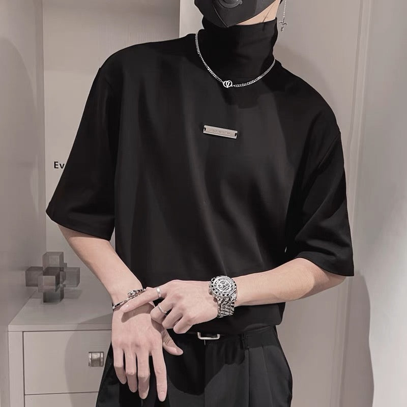 MODEFREAKのハイネックワンポイントTシャツの画像1