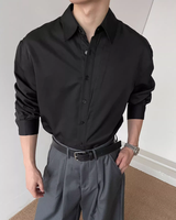 レイヤーデザインコリアンシャツ mf3591