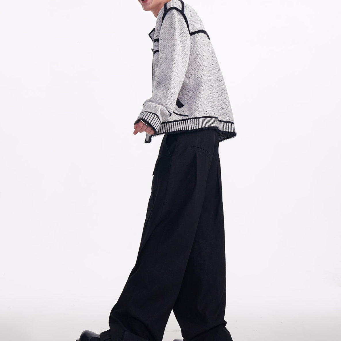MODEFREAKのモノトーンバイカラーカーディガン mf3500の画像