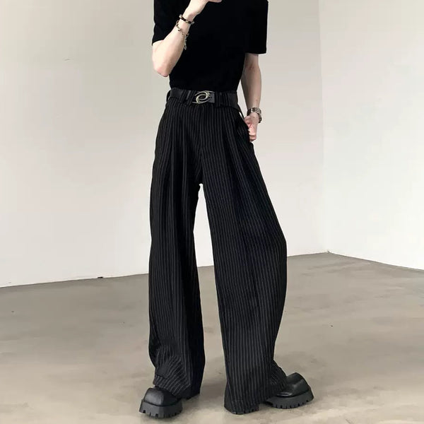 MODEFREAKのストライプワイドスラックス mf3357の画像