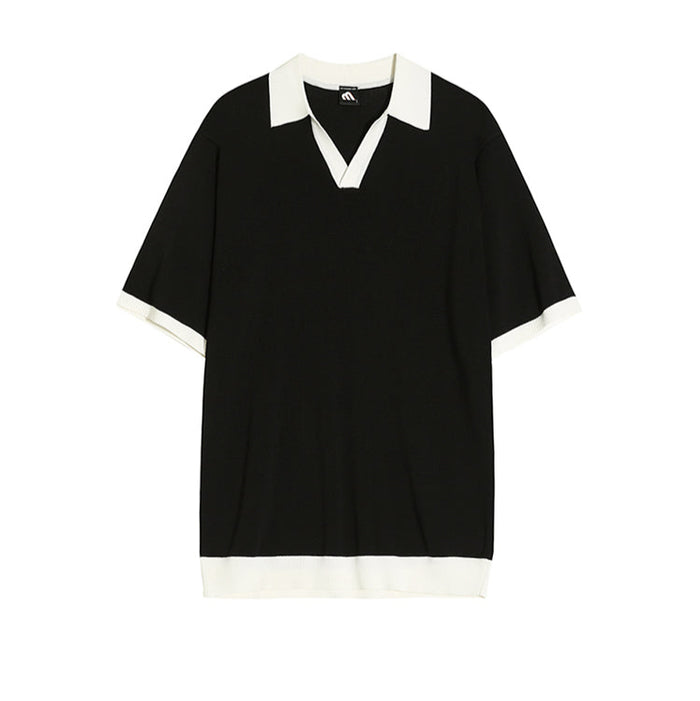 モノトーンバイカラートップス mf3435【韓国モードファッション】