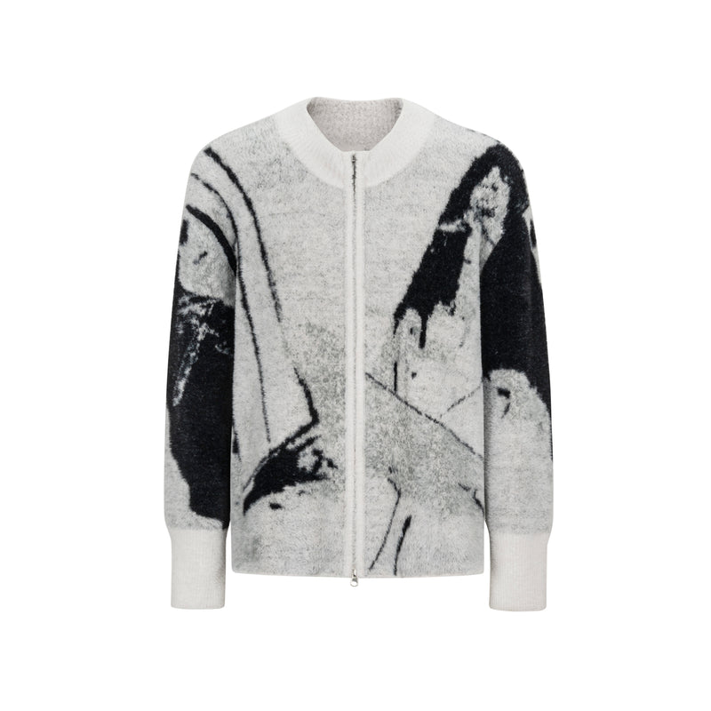 MODEFREAKのジップアップモードニュアンスニット mf3501の画像