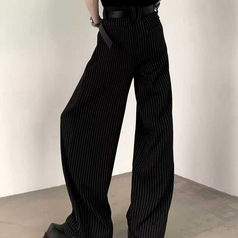 MODEFREAKのストライプワイドスラックス mf3357の画像