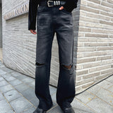 MODEFREAKのストレートダメージジーンズ mf2157の画像
