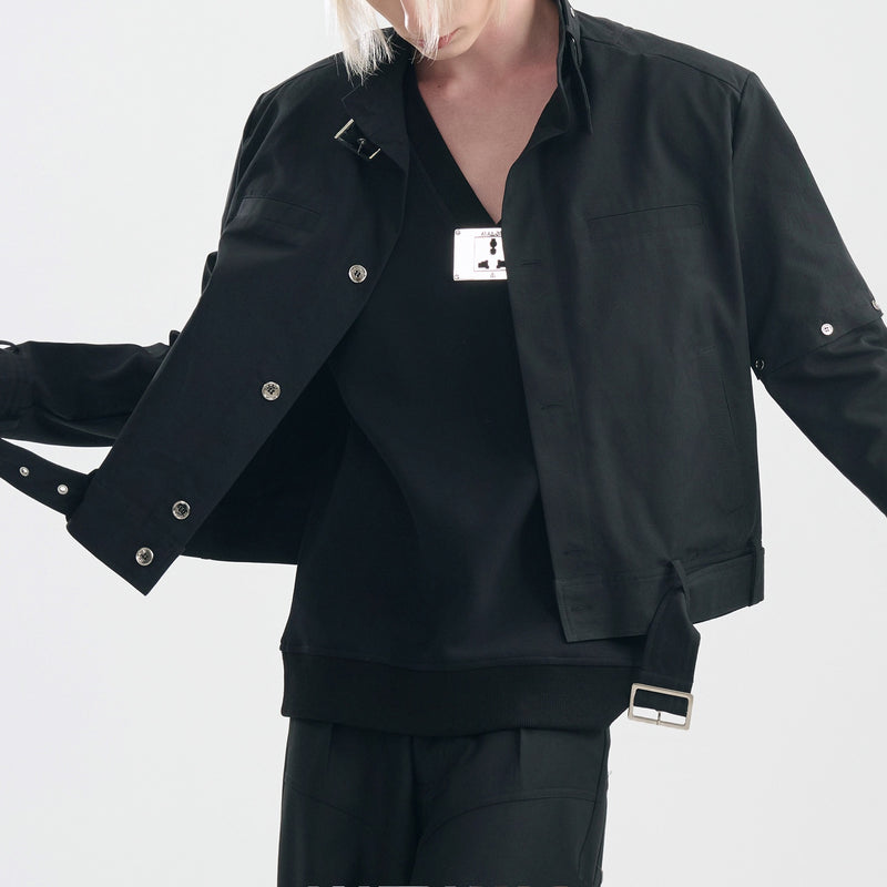 バックルデザイン2wayジャケット mf2694【韓国モードファッション】 