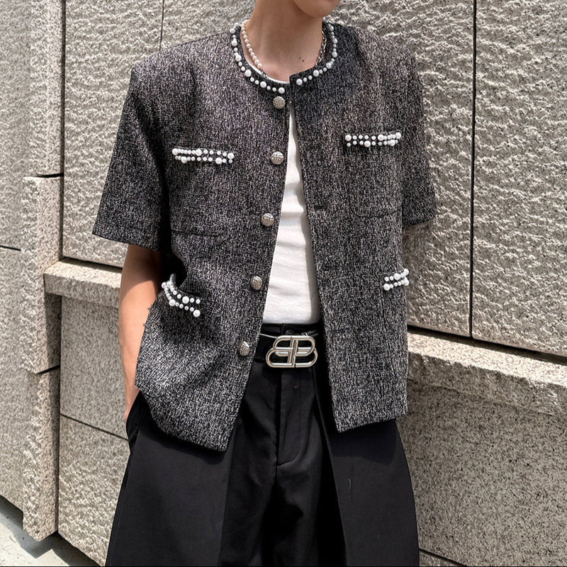 MODEFREAKのパールモードツイードサマージャケット mf3399の画像