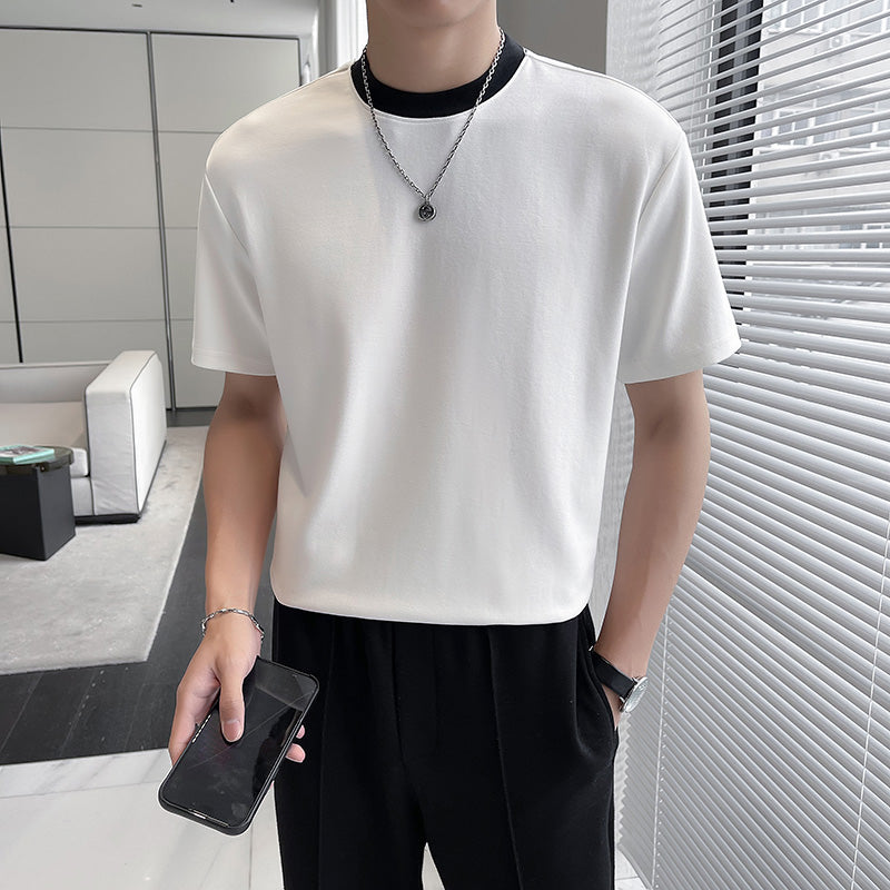 MODEFREAKのネックバイカラーTシャツの画像7