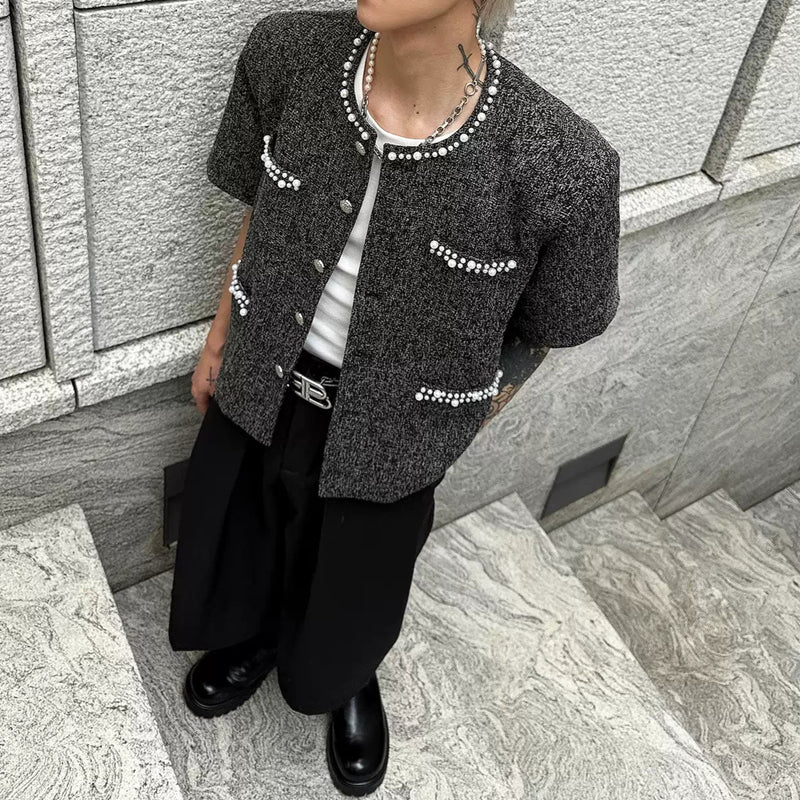 MODEFREAKのパールモードツイードサマージャケット mf3399の画像