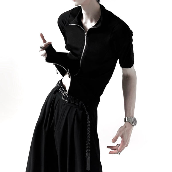 MODEFREAKのモードジップスタイルアップシルエットカットソー mf3329の画像
