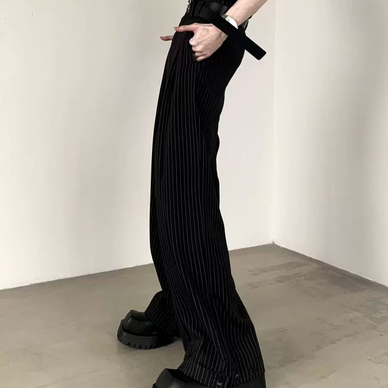 MODEFREAKのストライプワイドスラックス mf3357の画像