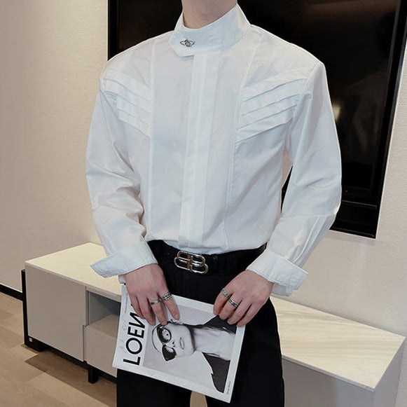 MODEFREAKのタックデザインモノトーンシャツ mf2522の画像9