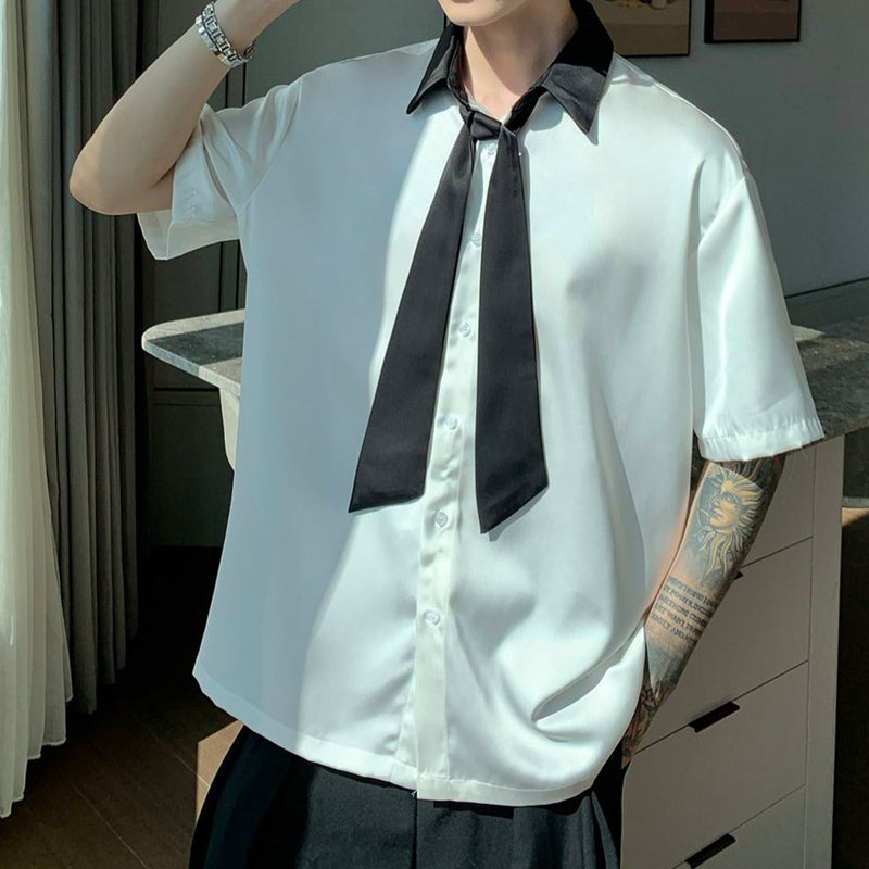 MODEFREAKの【最短即日発送】ボウタイサテンタッチシャツの画像7
