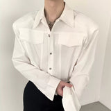 MODEFREAKのモードシルエットシルバーボタンシャツ mf3223の画像