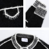 Bicolor Mohair Touch Mode Cardigan mf3124