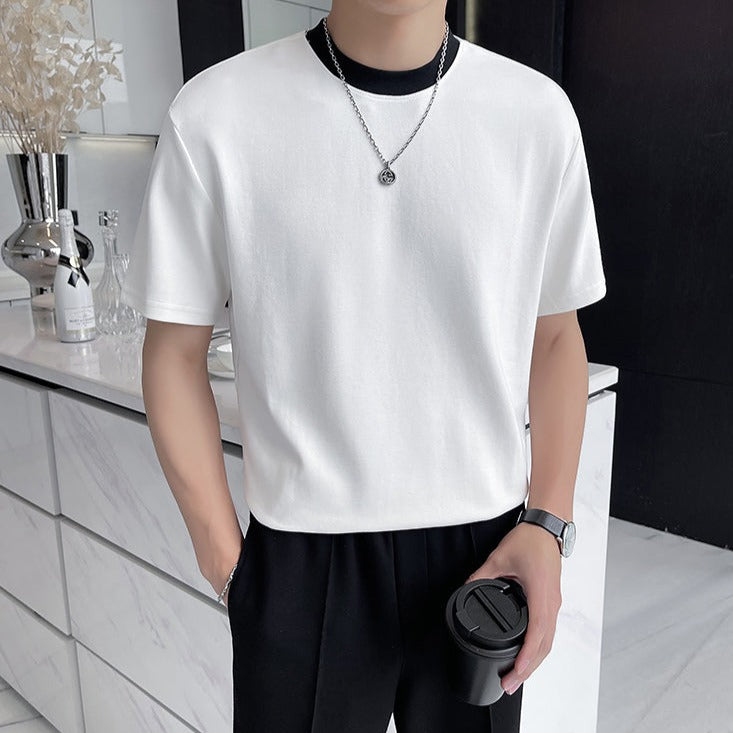 MODEFREAKのネックバイカラーTシャツの画像10