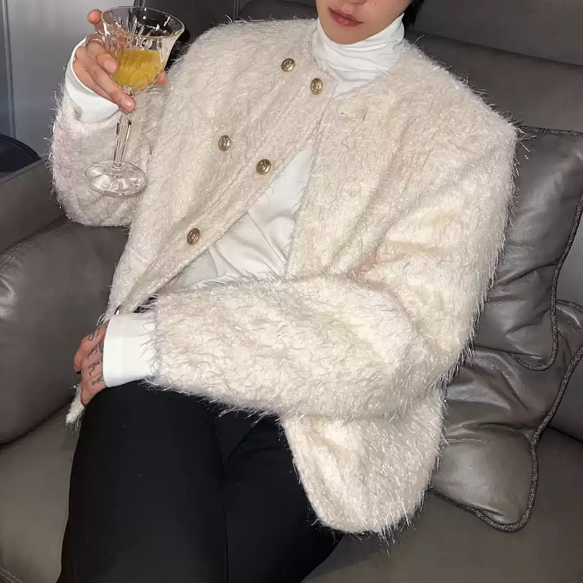 モードテクスチャーモノトーンジャケット mf2957【韓国モード