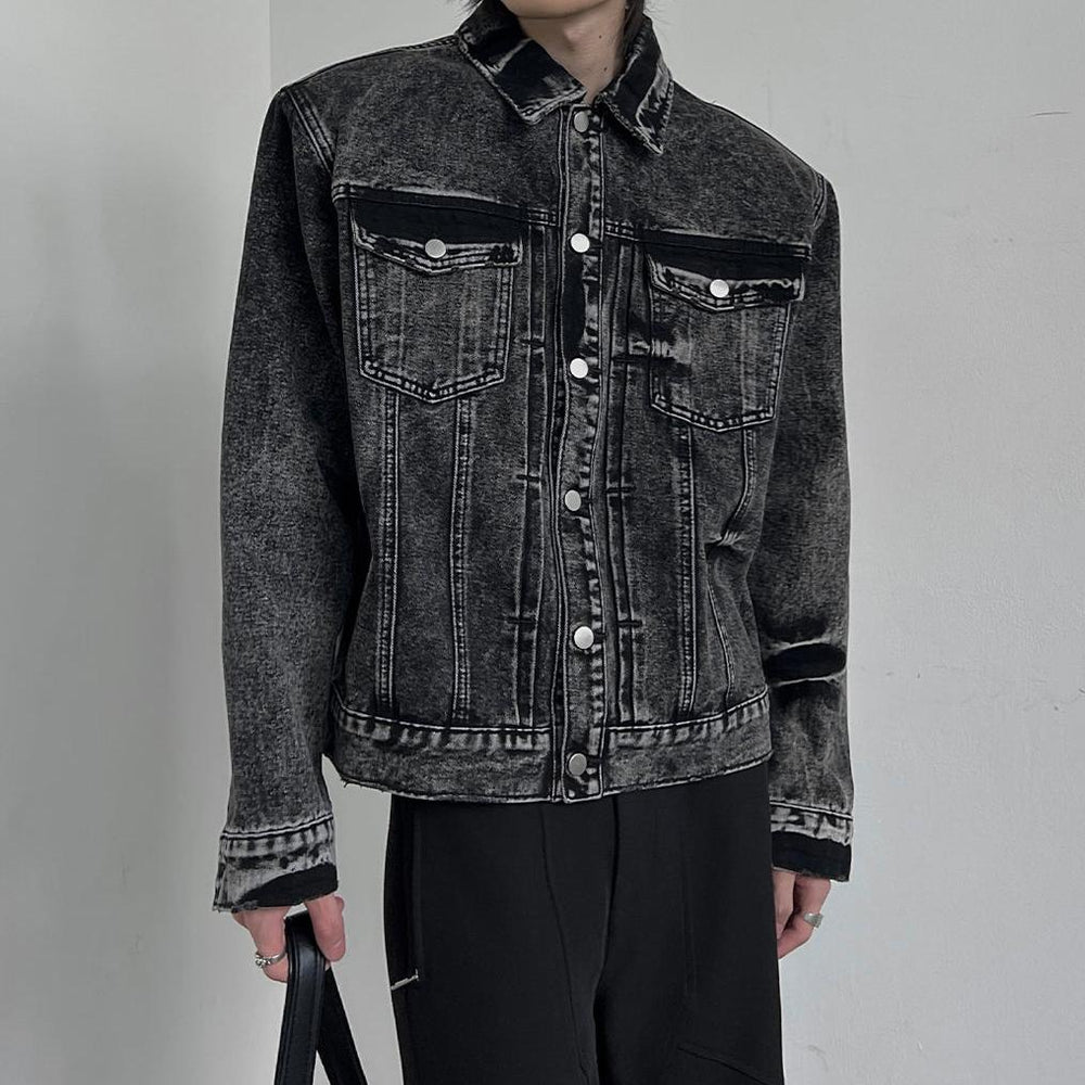 春秋 ウォッシュド デニムジャケット M〜2XL モードウォッシュドデニムジャケット mf2931【韓国モード