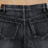 MODEFREAKのウォッシュドデザインストレートデニムパンツ mf3414の画像