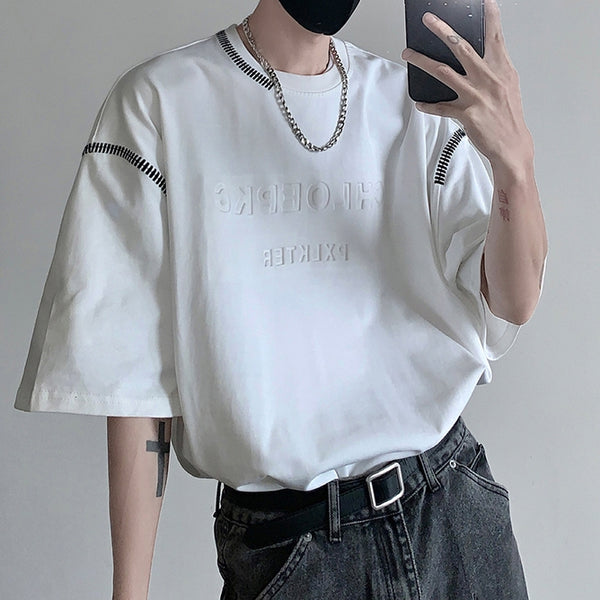 MODEFREAKのスケッチエンボスロゴTシャツの画像1