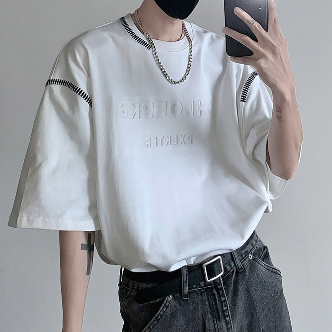MODEFREAKのスケッチエンボスロゴTシャツの画像1