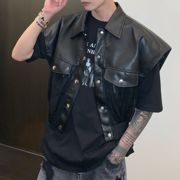 MODEFREAKのレザーシースルーモードベストの画像1