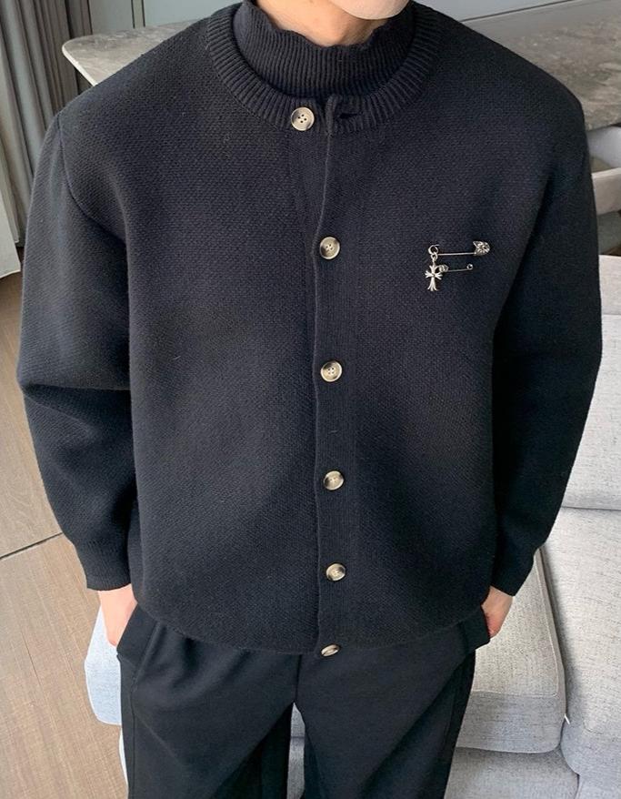 MODEFREAKのピンデザインクラシカルカーディガン mf3049の画像