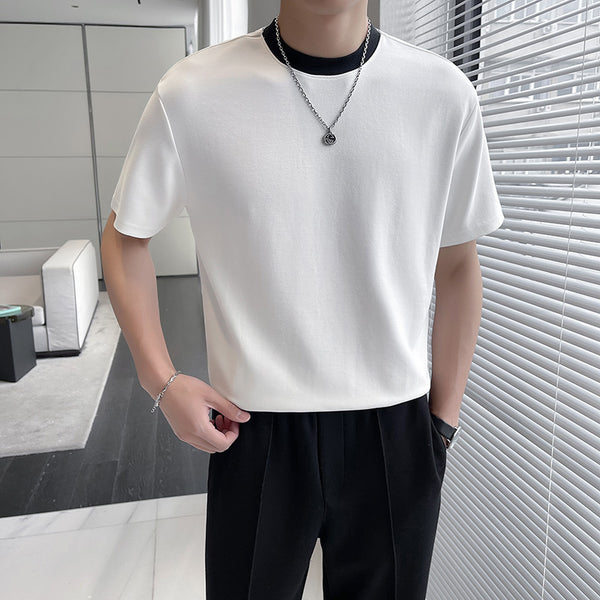 MODEFREAKのネックバイカラーTシャツの画像2