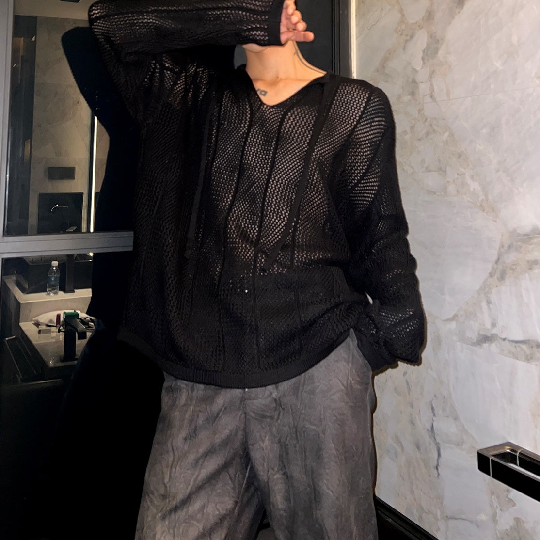 MODEFREAKのライトメッシュコリアンニット mf2936の画像
