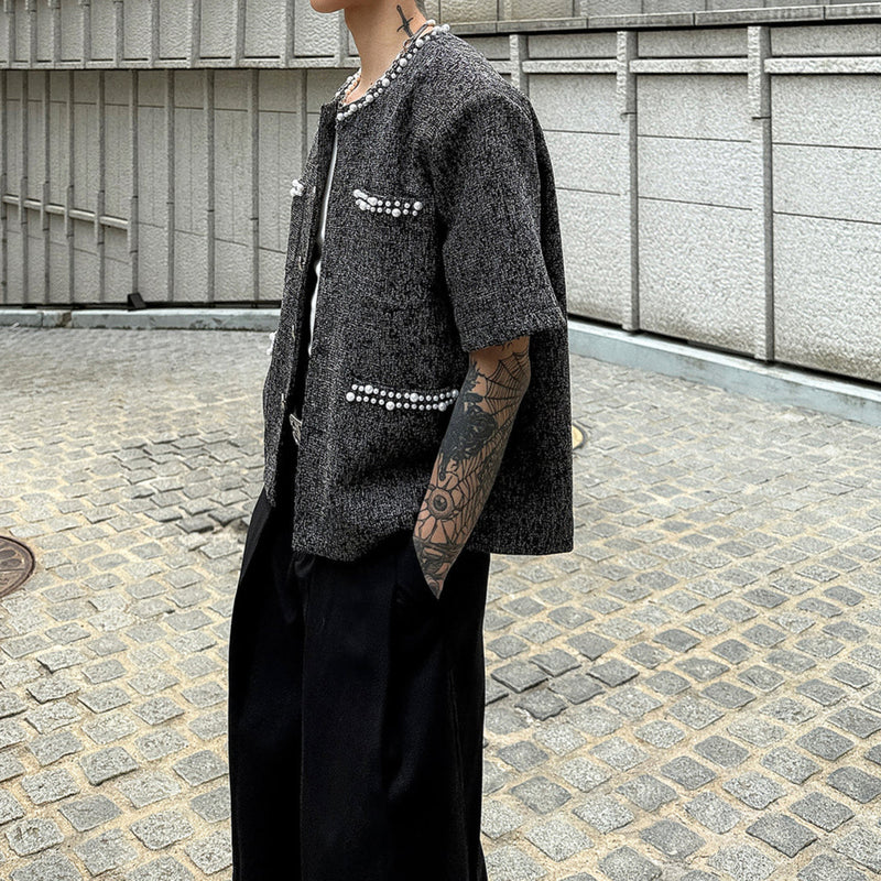 MODEFREAKのパールモードツイードサマージャケット mf3399の画像