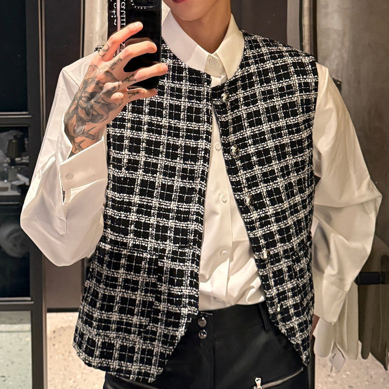 soldout Tweed vest jacket set mf3020