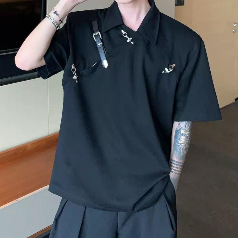 MODEFREAKのバックルデザインモードTシャツ mf3384の画像