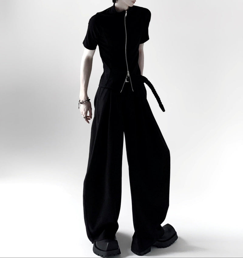 MODEFREAKのモードジップスタイルアップシルエットカットソー mf3329の画像