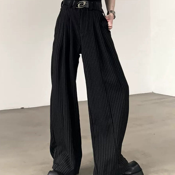 MODEFREAKのストライプワイドスラックス mf3357の画像