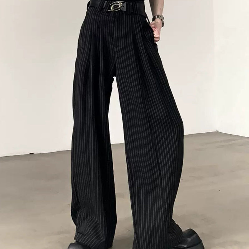 MODEFREAKのストライプワイドスラックス mf3357の画像