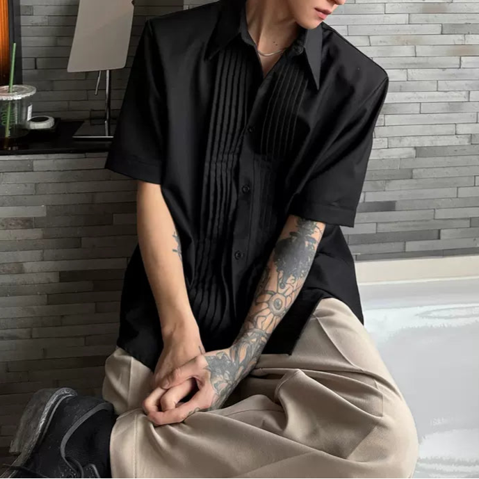 MODEFREAKのモードクラシカルデザインシャツ mf3277の画像