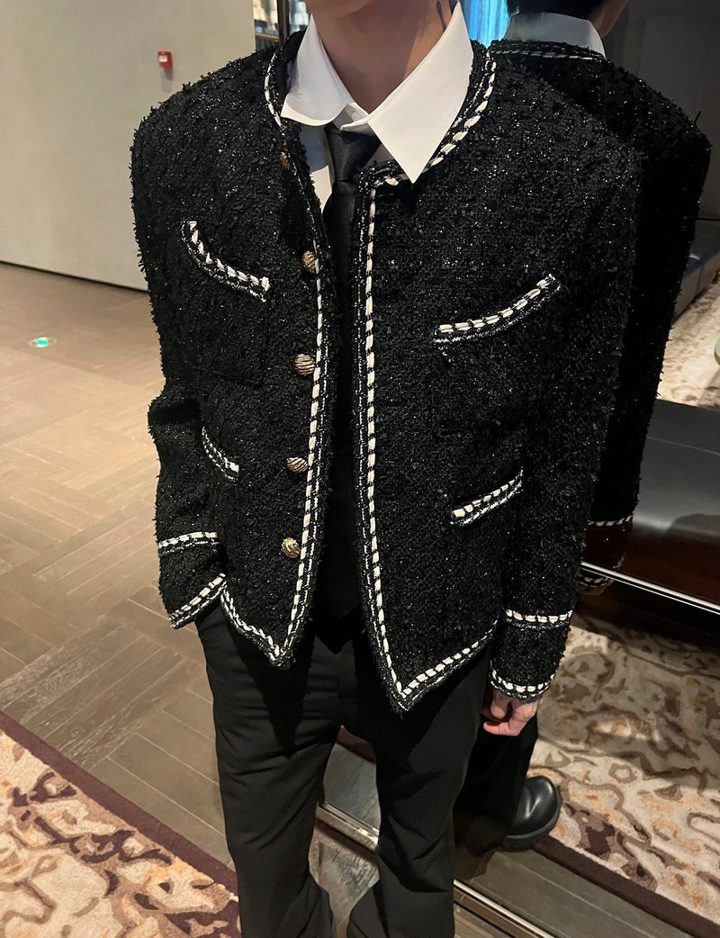 MODEFREAKのラグジュアリーモードツイードジャケット mf2956の画像