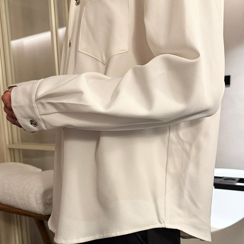 MODEFREAKのハイネックモードコリアンシャツ mf3513の画像