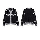 Bicolor Mohair Touch Mode Cardigan mf3124